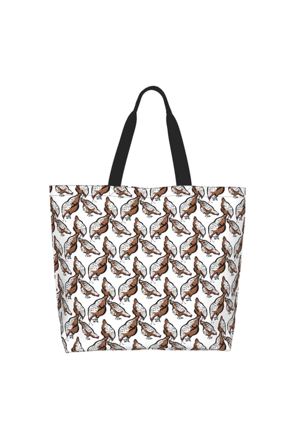 Chickens Peck Grain Tote Bag - Waterproof Lightweight Handbags Travel Shoulder Bag for Hiking Yoga Gym Swimming Travel Beach