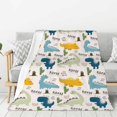 thumbnail image 1 of Rateoe Childish Dinosaur Pattern Flannel Throw Blanket, Ultra-soft Blanket for Bed, Couch, Car, Hypoallergenic Anti-pilling blanket-40"x30"(Vertical), 1 of 6