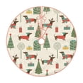 thumbnail image 1 of Rateoe Christmas Dachshund Dog Pattern Christmas Tree Skirt with Ties , Christmas Tree Decorations, Farmhouse Christmas Decor Xmas Holiday Decorations-30", 1 of 6