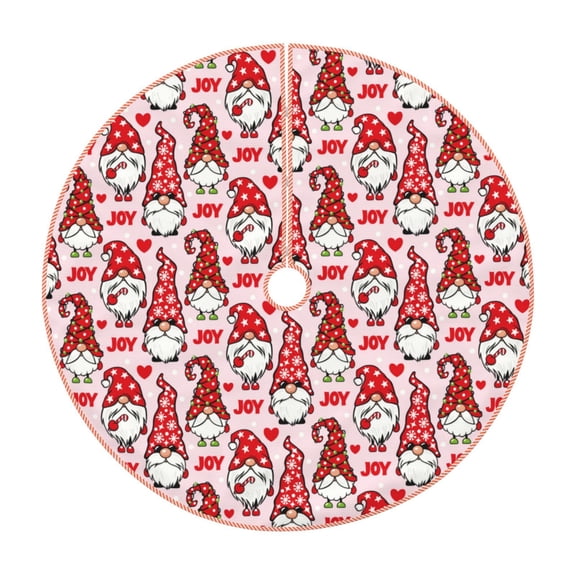 Rateoe Christmas Gnome Pattern Christmas Tree Skirt with Ties, Christmas Tree Decorations, Farmhouse Christmas Decor Xmas Holiday Decorations-30"