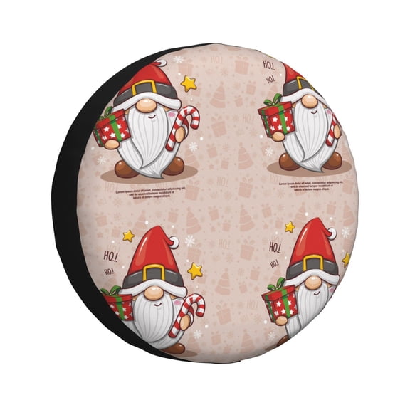 Rateoe Christmas Gnome star Pattern Tire Cover Wheel Protectors Weatherproof Wheel Covers Universal Fit for Trailer Rv SUV Truck Camper Travel Trailers Accessories-17 inch