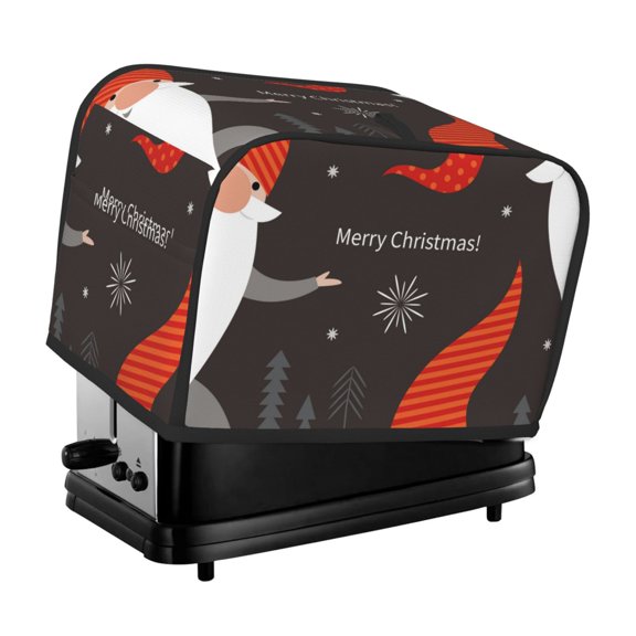 Rateoe Christmas Gnomes In Red Hats Pattern Toaster Covers 2 Slice Wide Slot,Bread Machine Cover,Bread Dust Cover & Fingerprint Protection,Appliance Covers