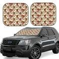 thumbnail image 1 of Rateoe Christmas Hat bear Pattern 2 Piece Car Windshield Sun Shade Foldable | Front Windshield Shade for Sun, Heat and UV Rays | Sunshade for Car Front Window-Medium, 1 of 6