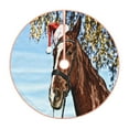 thumbnail image 1 of Rateoe Christmas Horse Pattern Christmas Tree Skirt with Ties , Christmas Tree Decorations, Farmhouse Christmas Decor Xmas Holiday Decorations-30", 1 of 6