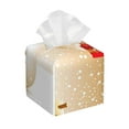 thumbnail image 1 of Rateoe Christmas Snowman Gift Pattern Tissue Box Cover, Modern Square Decorative Leather Facial Paper Case Organizer Holder Dispenser 5X5X5'', 1 of 8