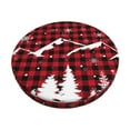 thumbnail image 1 of Rateoe Christmas Tree Buffalo Plaid Pattern Round Bar Stool Seat Covers,Washable Stool Cushion Slipcover Elastic Bar Chair Covers for 12-14 Inch Chair -12 inch, 1 of 7