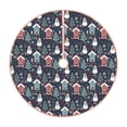 thumbnail image 1 of Rateoe Christmas Village Pattern Christmas Tree Skirt with Ties, Christmas Tree Decorations, Farmhouse Christmas Decor Xmas Holiday Decorations-48", 1 of 6