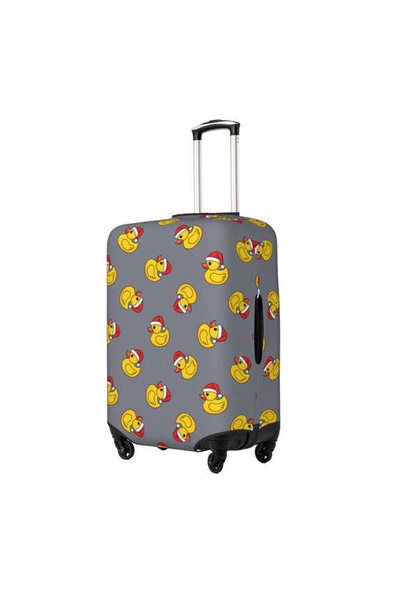 Christmas hat duck Printed Luggage Cover, Suitcase Protector Fits 18-32 Inch Luggage-Small