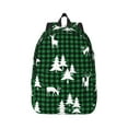 thumbnail image 1 of Rateoe Christmas tree green plaid Pattern Canvas College Laptop Backpack,Travel Daypack,Durable Rucksack Travel Notebook Bag School Backpack Book Bag for Men Women-Small, 1 of 7