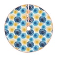thumbnail image 1 of Rateoe Circular Pattern Christmas Tree Skirt with Ties , Christmas Tree Decorations, Farmhouse Christmas Decor Xmas Holiday Decorations-30", 1 of 6