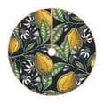 thumbnail image 1 of Rateoe Citrus Fruits Elegant Lemons Pattern Christmas Tree Skirt with Ties , Christmas Tree Decorations, Farmhouse Christmas Decor Xmas Holiday Decorations-30", 1 of 6