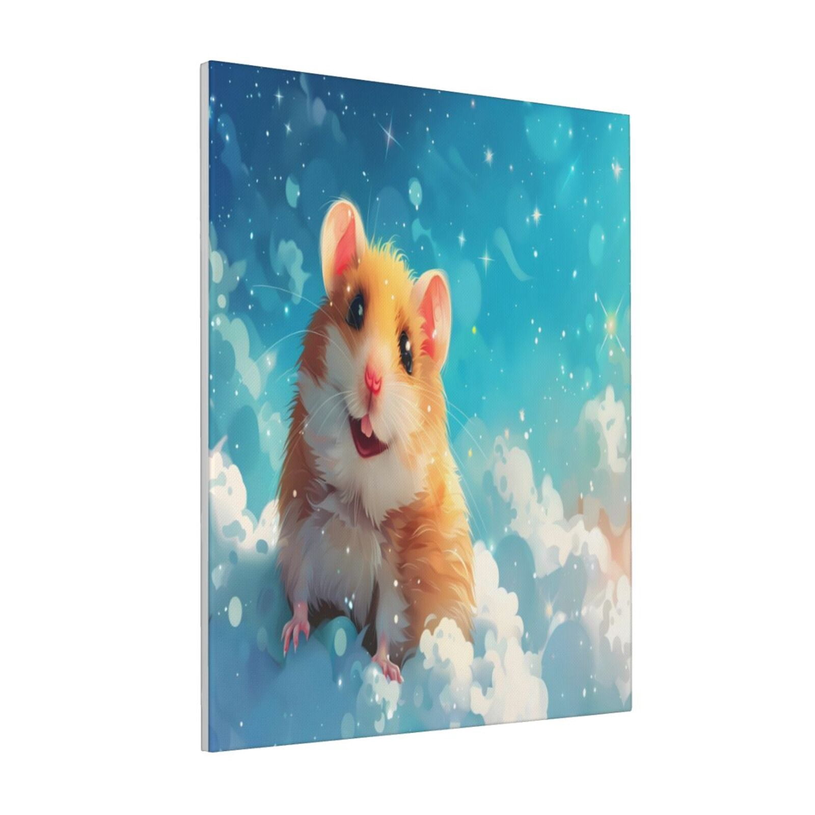 Rateoe Cloud Cute Hamster Pattern Decorative Picture – Unique Modern ...