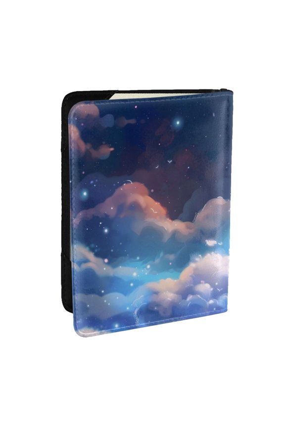 Cloud Cute Rabbit Pattern Passport Holder Wallet Leather Mulit-purpose Travel Wallet Credit Cards Case ,Passport Cover for Women Men-6.5 in