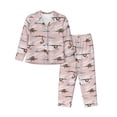 thumbnail image 1 of Rateoe Cloud Sloth Pattern Womens Pajamas Set Long Sleeve Sleepwear Button Down Nightwear Soft Cotton Pj Lounge Sets, 1 of 9