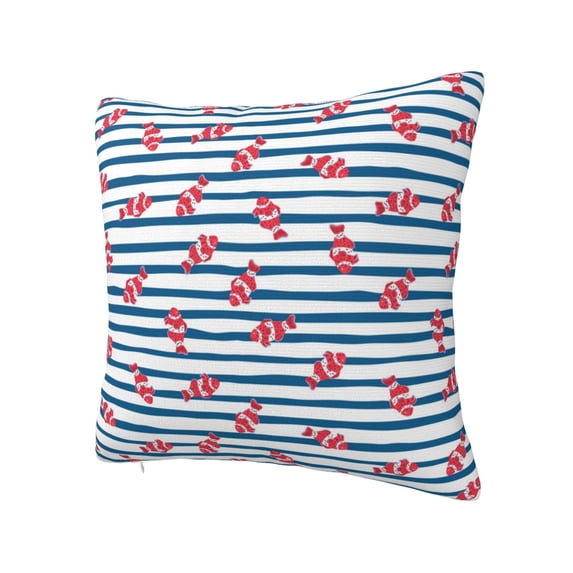 Rateoe Clown Fish Pattern Throw Pillow Cover Premium Pillow Stuffer Sham Square for Decorative Cushion Bed Couch Sofa(Pillow insert not included)