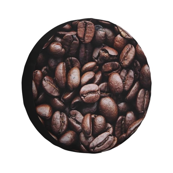 Rateoe Coffee Bean Pattern Tire Cover Wheel Protectors Weatherproof Wheel Covers Universal Fit for Trailer Rv SUV Truck Camper Travel Trailers Accessories-14 inch