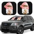 thumbnail image 1 of Rateoe Coffee Gnome (1) Pattern 2 Piece Car Windshield Sun Shade Foldable | Front Windshield Shade for Sun, Heat and UV Rays | Sunshade for Car Front Window-Large, 1 of 6
