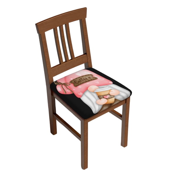 Rateoe Coffee Gnome (1) Pattern Square Couch Cushion Covers, Sofa Furniture Protector Slipcover with Bottom Tie rope, Soft Non-Slip Non-Wrinkle Non-Sticky-Two Pieces