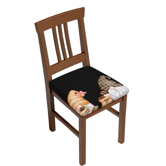 Rateoe Coffee Gnome (2) Pattern Square Couch Cushion Covers, Sofa Furniture Protector Slipcover with Bottom Tie rope, Soft Non-Slip Non-Wrinkle Non-Sticky-Two Pieces