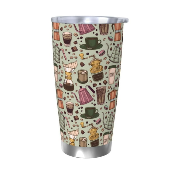 Rateoe Coffee pots cup Printed Car Guy Gifts for Men Women Tumbler - 20oz/590ml Double Wall Vacuum Insulated Stainless Steel Travel Tumbler Cups with Lid & Straw-Without Straw