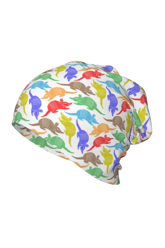 Colored Armadillos Kids Beanie Warm Knit Beanie Hats Boys Girls Winter Hat Soft Slouchy Hats for Kids