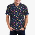 thumbnail image 1 of Rateoe Colored Balloons Pattern Men's Short Sleeve Polo Shirts, Golf Polo Shirts Short Sleeve Performance Moisture Wicking Dry-4X-Large, 1 of 6