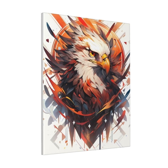 Rateoe Colorful Abstract Eagle Pattern Decorative Picture – Unique Modern Wall Art, Ready-to-Hang Canvas Print for Home (Vertical)