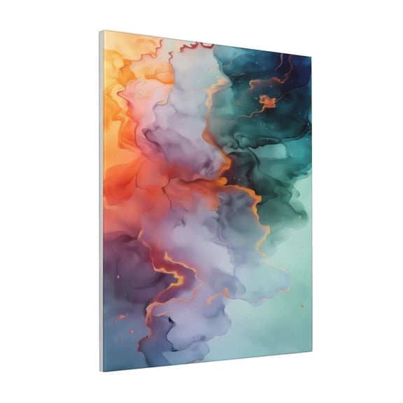 Rateoe Colorful Abstract Waves Pattern Decorative Picture – Unique Modern Wall Art, Ready-to-Hang Canvas Print for Home (Vertical)