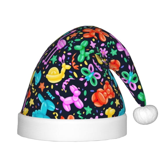 Rateoe Colorful Air Balloons1 Santa Hat Confortable Christmas Hat for Christmas Party Favors Fit for Kids