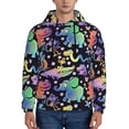 thumbnail image 1 of Rateoe Colorful Animals Pattern Mens Hoodie, Pullover Hooded Sweatshirt, Kangaroo Pocket Hoodie Ideal for Daily Wear, Travel and Home-XX-Large, 1 of 7