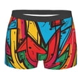 thumbnail image 1 of Rateoe Colorful Arrow Graffiti Pattern Mens Boxer Briefs Poly Spandex Performance Boxer Briefs Underwear Hem Boxer Briefs - X-Large, 1 of 8