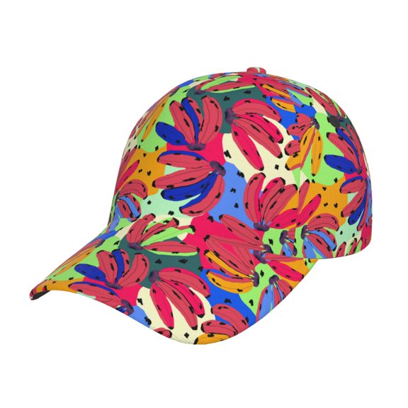 Rateoe Colorful Bananas Pattern Men’s Baseball Cap – Adjustable Curved Brim Hat, Soft Cotton Sports Cap for Outdoor, Casual, and Everyday Wear, Comfortable & Breathable