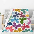thumbnail image 1 of Rateoe Colorful Butterflies Pattern Flannel Throw Blanket, Ultra-soft Blanket for Bed, Couch, Car, Hypoallergenic Anti-pilling blanket-50"x40"(Vertical), 1 of 6