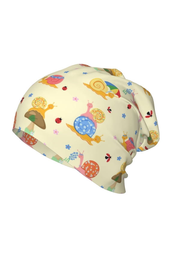 Colorful Cartoon Snail Kids Beanie Warm Knit Beanie Hats Boys Girls Winter Hat Soft Slouchy Hats for Kids