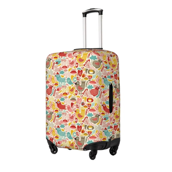 Rateoe Colorful Chicken Printed Luggage Cover, Suitcase Protector Fits 18-32 Inch Luggage-Large