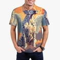thumbnail image 1 of Rateoe Colorful Cloud Spotted Dog Pattern Men's Short Sleeve Polo Shirts, Golf Polo Shirts Short Sleeve Performance Moisture Wicking Dry-XX-Large, 1 of 6