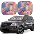 thumbnail image 1 of Rateoe Colorful Cloud White Horse Pattern 2 Piece Car Windshield Sun Shade Foldable | Front Windshield Shade for Sun, Heat and UV Rays | Sunshade for Car Front Window-Large, 1 of 6