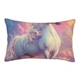 thumbnail image 1 of Rateoe Colorful Cloud White Horse Pattern Pillow Covers with Invisible Zipper(Pillows are not Included) Standard Pillowcases-14"x20", 1 of 6