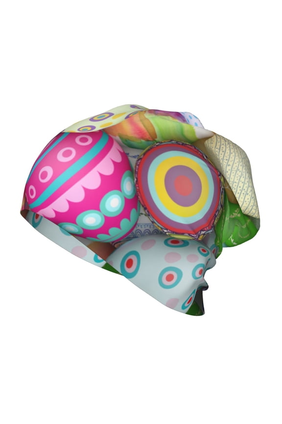 Colorful Easter Eggs Kids Beanie Warm Knit Beanie Hats Boys Girls Winter Hat Soft Slouchy Hats for Kids