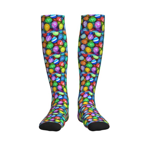 Rateoe Colorful Easter Eggs1 Compression Socks for Women and Men 20-30mmHg-Circulation Support Socks Knee High Nurse Pregnant Running Medical and Travel Athletic