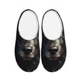 thumbnail image 1 of Rateoe Colorful Floral Black Dog Print Women's Men's Cotton Knit Slippers Lightweight Memory Foam Indoor House Shoes with Anti-Skid Sole-39/40, 1 of 7