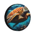 thumbnail image 1 of Rateoe Colorful Flower Sea Turtle Pattern Tire Cover Wheel Protectors Weatherproof Wheel Covers Universal Fit for Trailer Rv SUV Truck Camper Travel Trailers Accessories-16 inch, 1 of 6