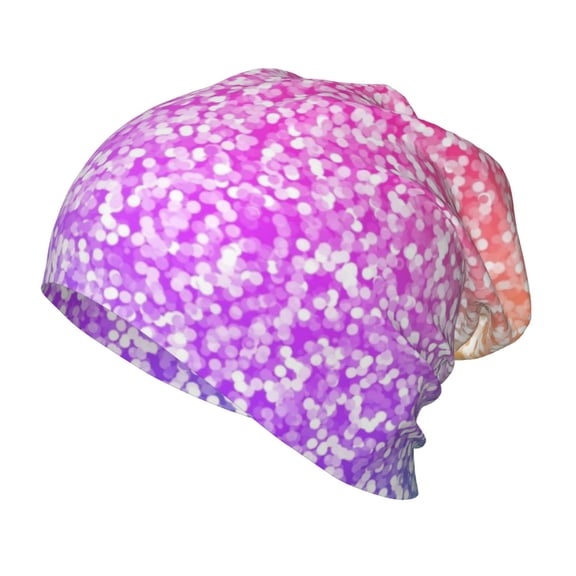 Rateoe Colorful Glitters Kids Beanie Warm Knit Beanie Hats Boys Girls Winter Hat Soft Slouchy Hats for Kids