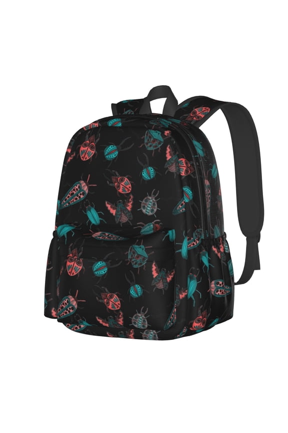 Colorful Insect Pattern Student Backpack,Backpack for School,Lightweight Bag,Travel Backpack,Outdoor Backpack,Large Capacity Backpack