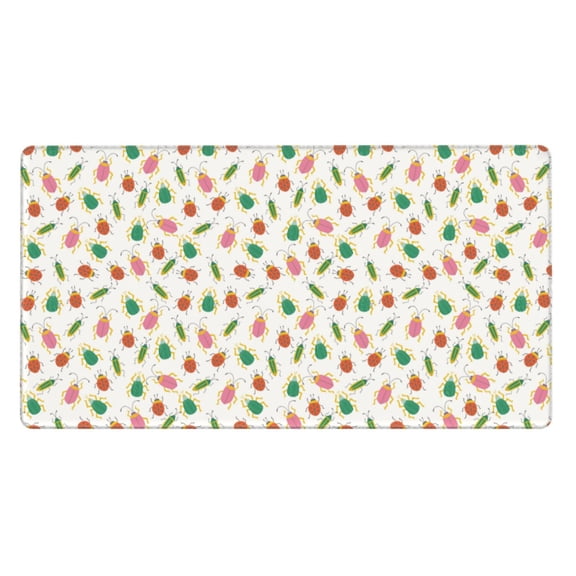Rateoe Colorful Insect1 Print Mouse Pad - Extended Large Gaming Mousepad,Non-Slip Stitched Edge,16x29.5 Inch