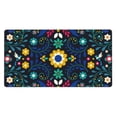 thumbnail image 1 of Rateoe Colorful Mexican Flower Print Mouse Pad - Extended Large Gaming Mousepad,Non-Slip Stitched Edge,16x29.5 Inch, 1 of 8