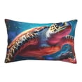 thumbnail image 1 of Rateoe Colorful Ocean Sea Turtle Pattern Pillow Covers with Invisible Zipper(Pillows are not Included) Standard Pillowcases-20"x30", 1 of 6