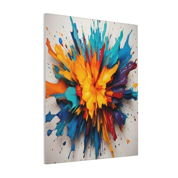 Rateoe Colorful Paint Print Pattern Decorative Picture – Unique Modern Wall Art, Ready-to-Hang Canvas Print for Home (Vertical)