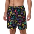 thumbnail image 1 of Rateoe Colorful Palms Pattern Men’s Swim Shorts with Compression Liner – Double-Layered Quick-Dry Swimwear, Comfortable & Stretchy Beach Shorts-Small, 1 of 6