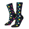 thumbnail image 1 of Rateoe Colorful Ping Pong Rackets for Women Casual Calf Socks - Cute Crew Socks - Thin Soft Above Ankle Socks Size 5-11, 1 of 6